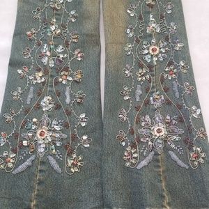 A.Z.I Beaded flair leg jeans.
